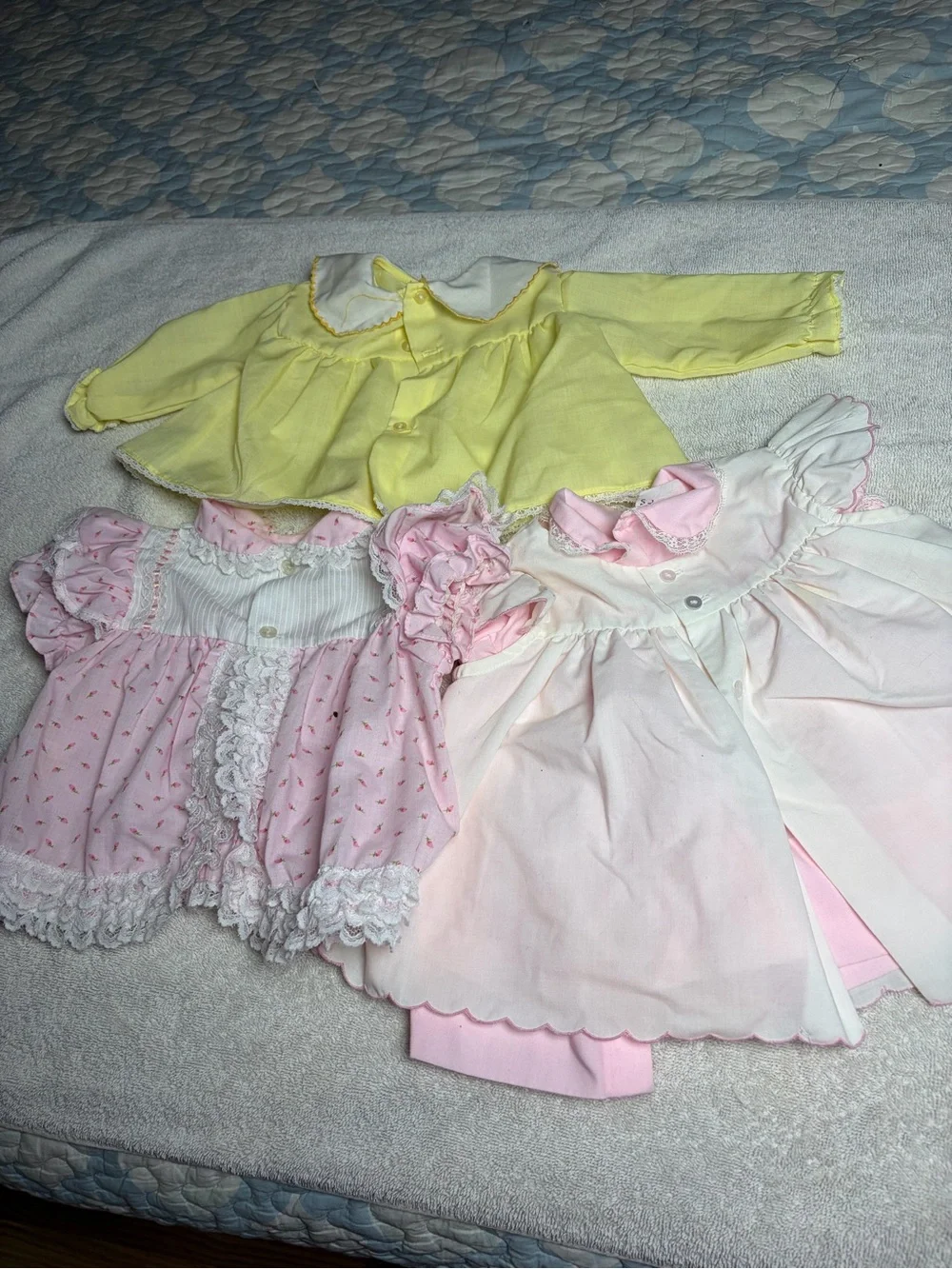 3-Piece Baby Girls Dress Set in Pink & Yellow